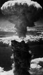 Atomic bomb mushroom cloud explosion