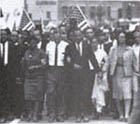 Rev. Dr. Martin Luther King leads a civil rights movement march